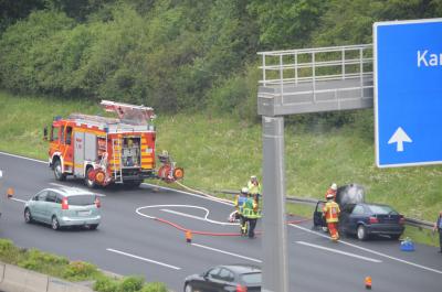 Anschlussstelle Leonberg West Fahrzeug Brand
